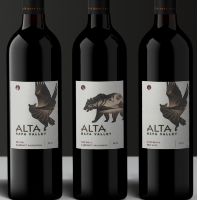 3 bottles of red wine from napa california